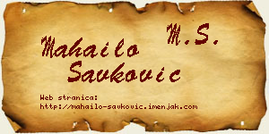 Mahailo Savković vizit kartica